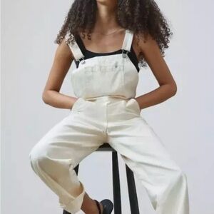 Everlane Canvas Overalls - bone